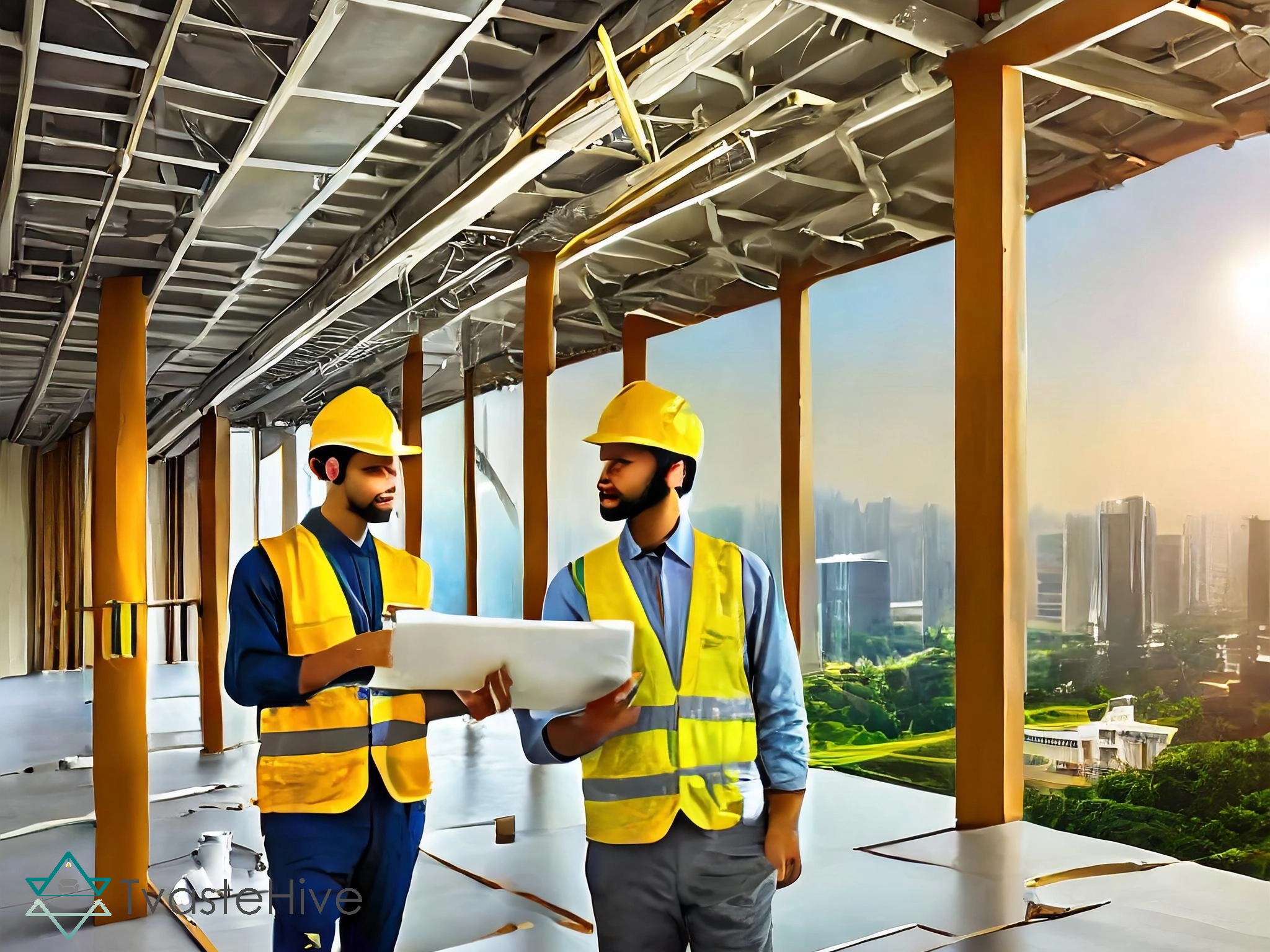 Two Men on the Contruction Side, representing Construction and installation service.